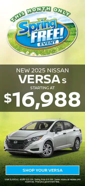 2025 Nissan versa Spring Free Event